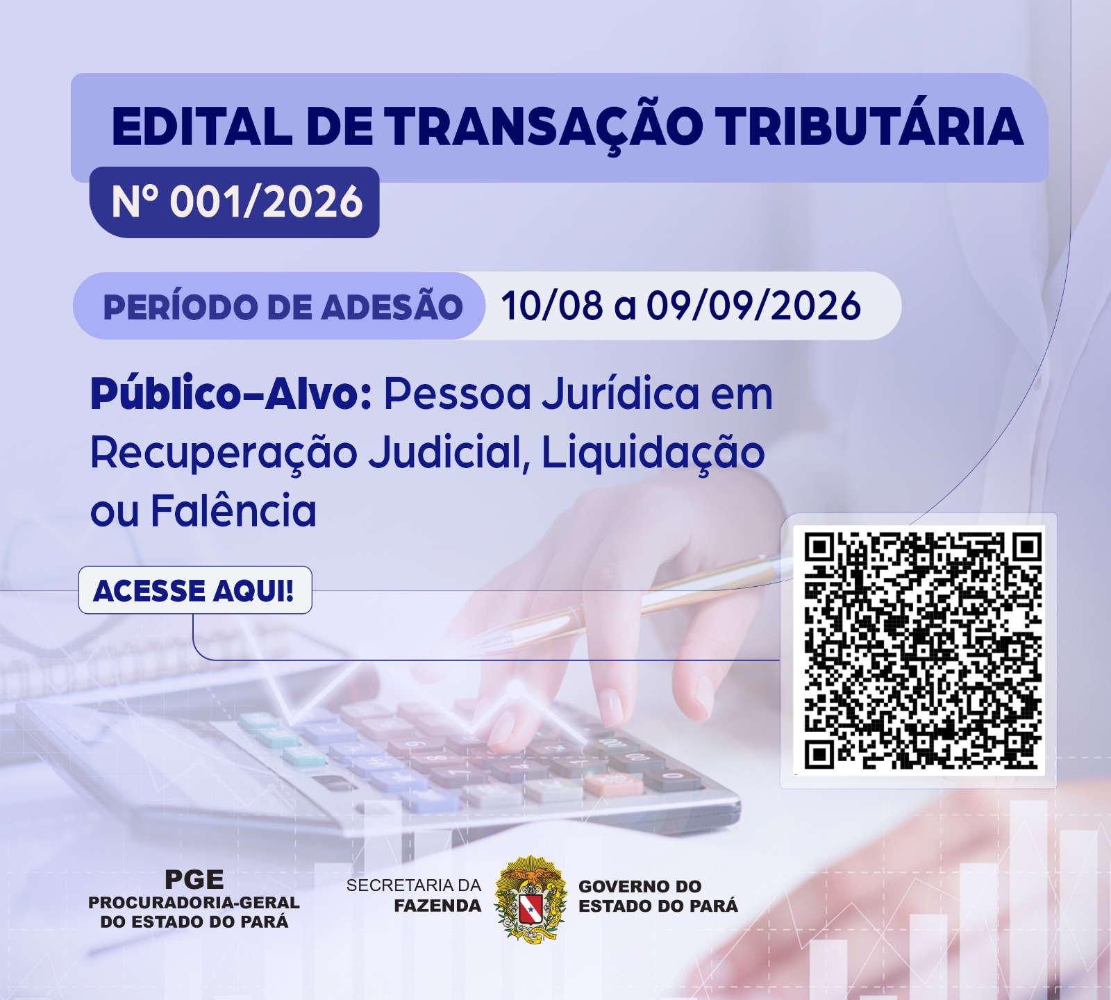 Banner de Edital de Transação Tributária 2026
